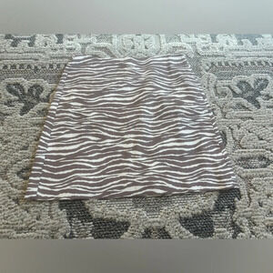 Loft Zebra Print Mini Skirt NWT Size 4P